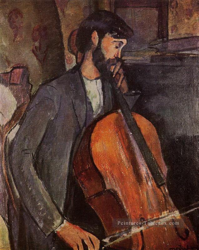 étude pour le violoncelliste 1909 Amedeo Modigliani Peintures à l'huile